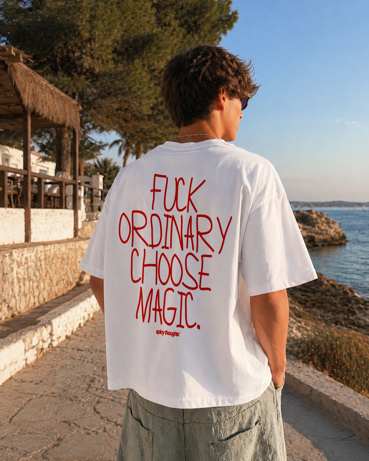 Heavy Oversized Tee - Fuck Ordinary, Choose Magic