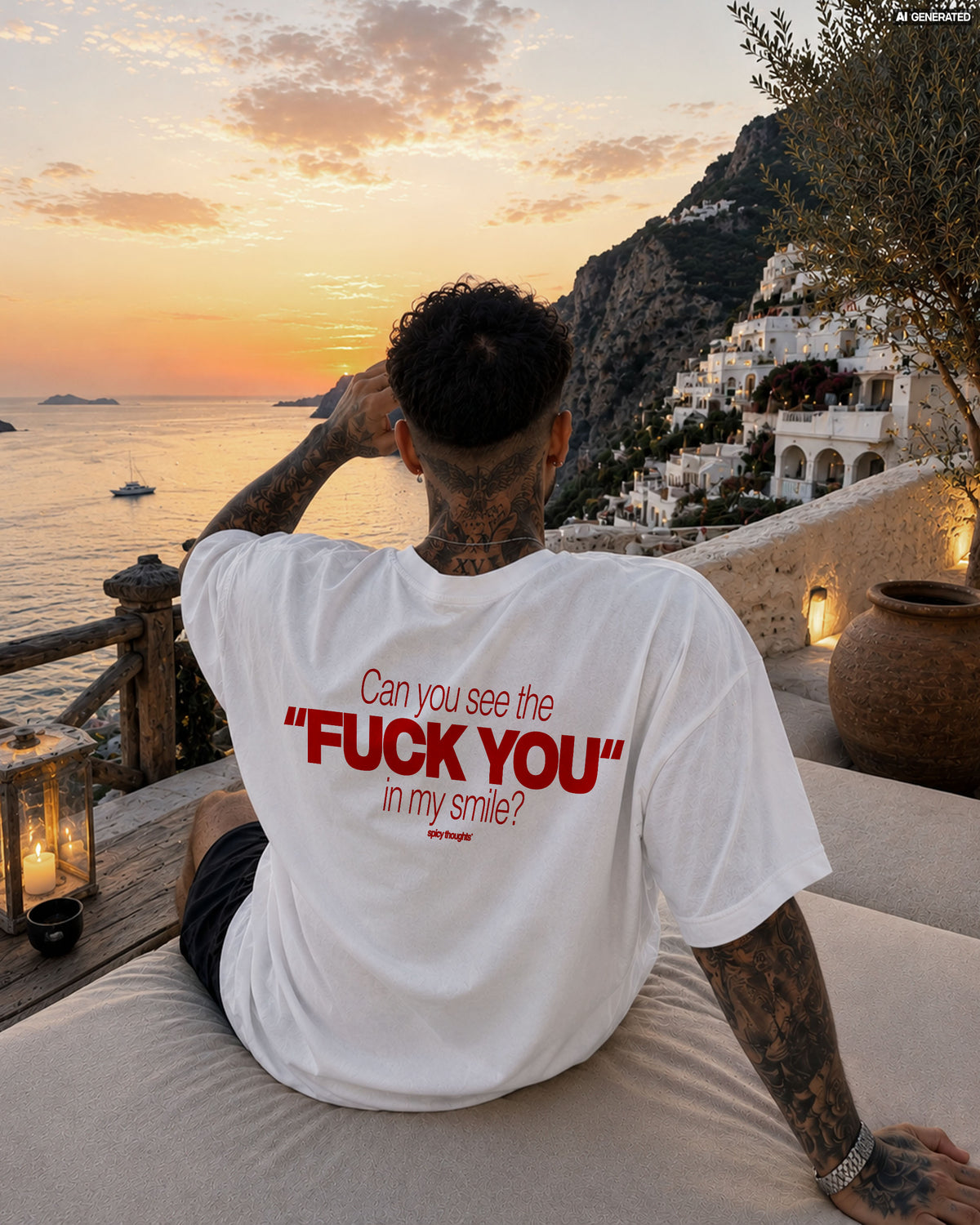 Heavy Oversized Tee - Can You See The Fuck You In My Smile