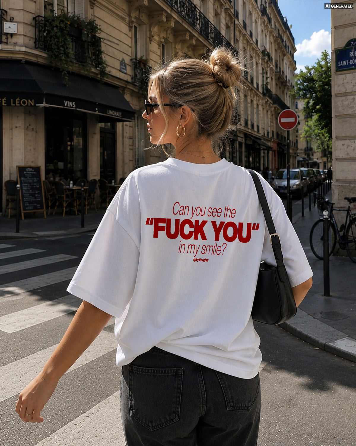 Heavy Oversized Tee - Can You See The Fuck You In My Smile