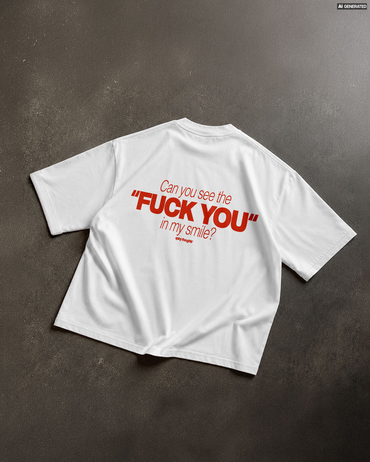 Heavy Oversized Tee - Can You See The Fuck You In My Smile