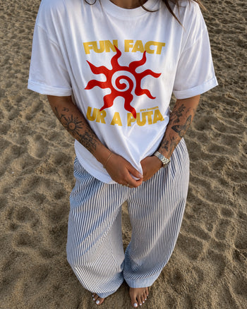 Heavy Oversized Tee - Fun Fact: Ur A Puta