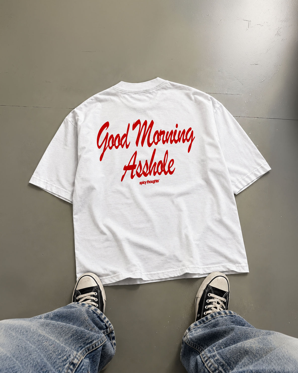 Heavy Oversized Tee - Good Morning Asshole