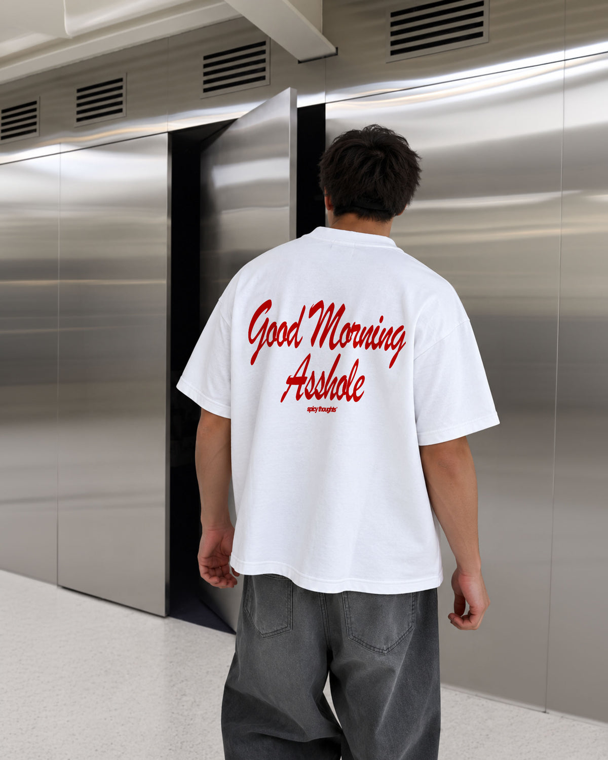 Heavy Oversized Tee - Good Morning Asshole