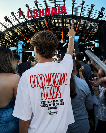 Heavy Oversized Tee - Good Morning Fuckers Don't Talk To Me Yet