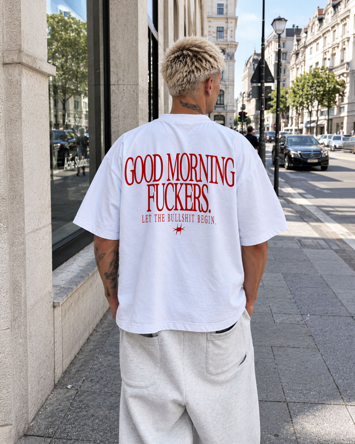 Heavy Oversized Tee - Good Morning Fuckers