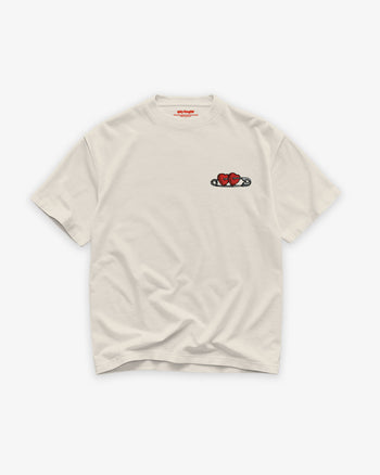 Heavy Oversized Tee - ”Heart Lock” Patch