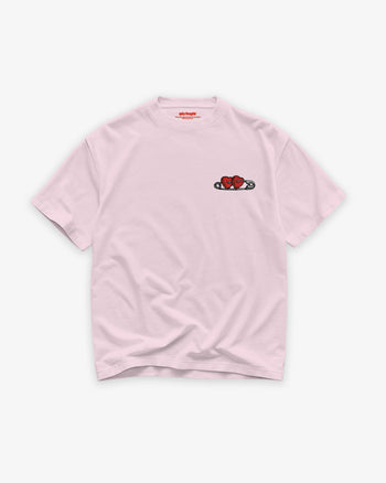 Heavy Oversized Tee - ”Heart Lock” Patch