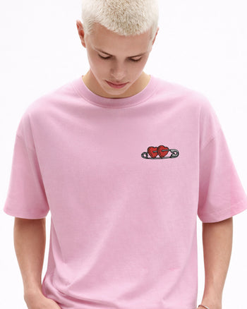 Heavy Oversized Tee - ”Heart Lock” Patch