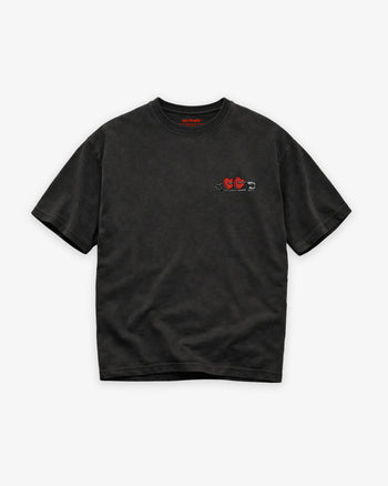 Heavy Oversized Tee - ”Heart Lock” Patch