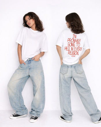 Heavy Oversized Tee - I’m Probably Going to Hell in Every Religion