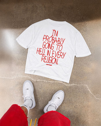 Heavy Oversized Tee - I’m Probably Going to Hell in Every Religion