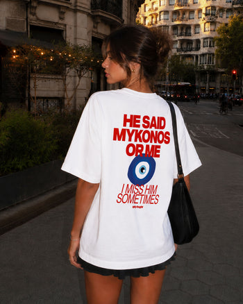 Heavy Oversized Tee - He Said Mykonos Or Me