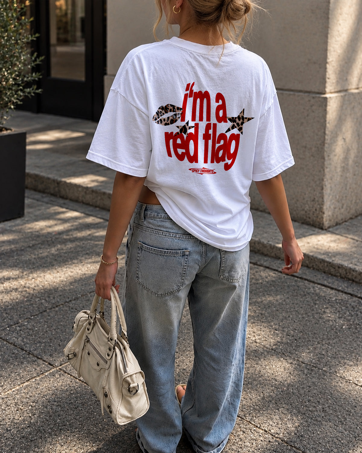 Heavy Oversized Tee - I’m A Red Flag