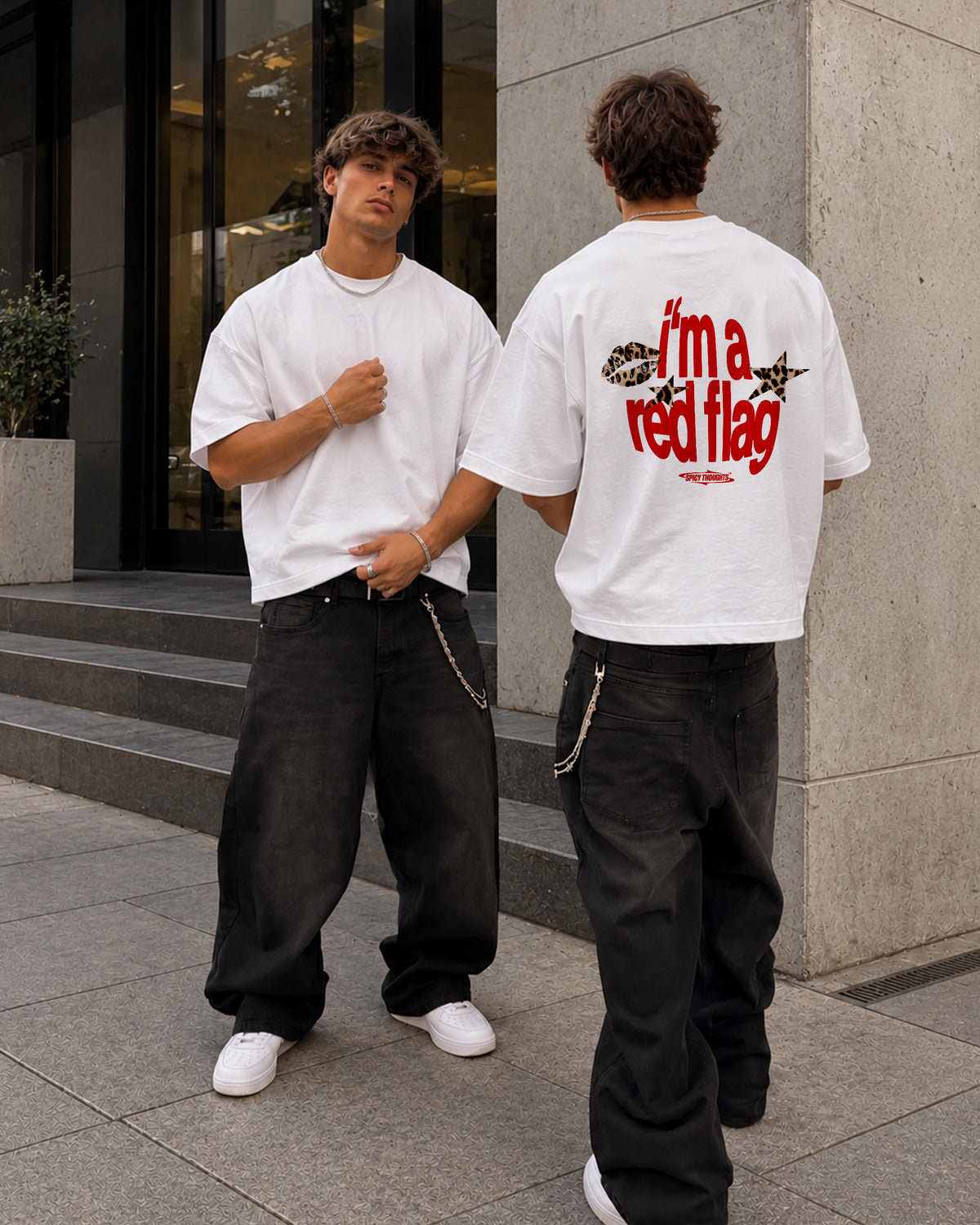Heavy Oversized Tee - I’m A Red Flag
