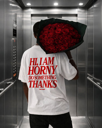Heavy Oversized Tee - Hi, I Am Horny