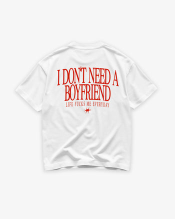 Heavy Oversized Tee - I Don’t Need a Boyfriend