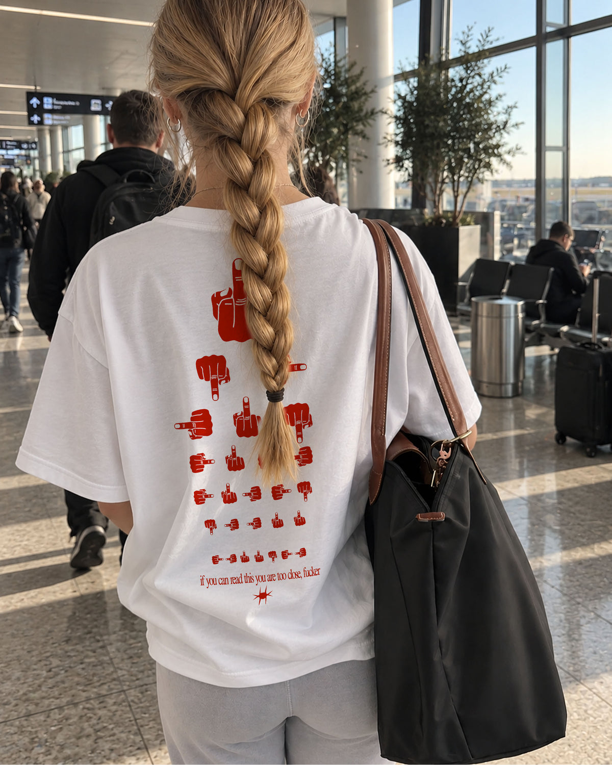 Heavy Oversized Tee - If you can read this, you’re too close, fucker.