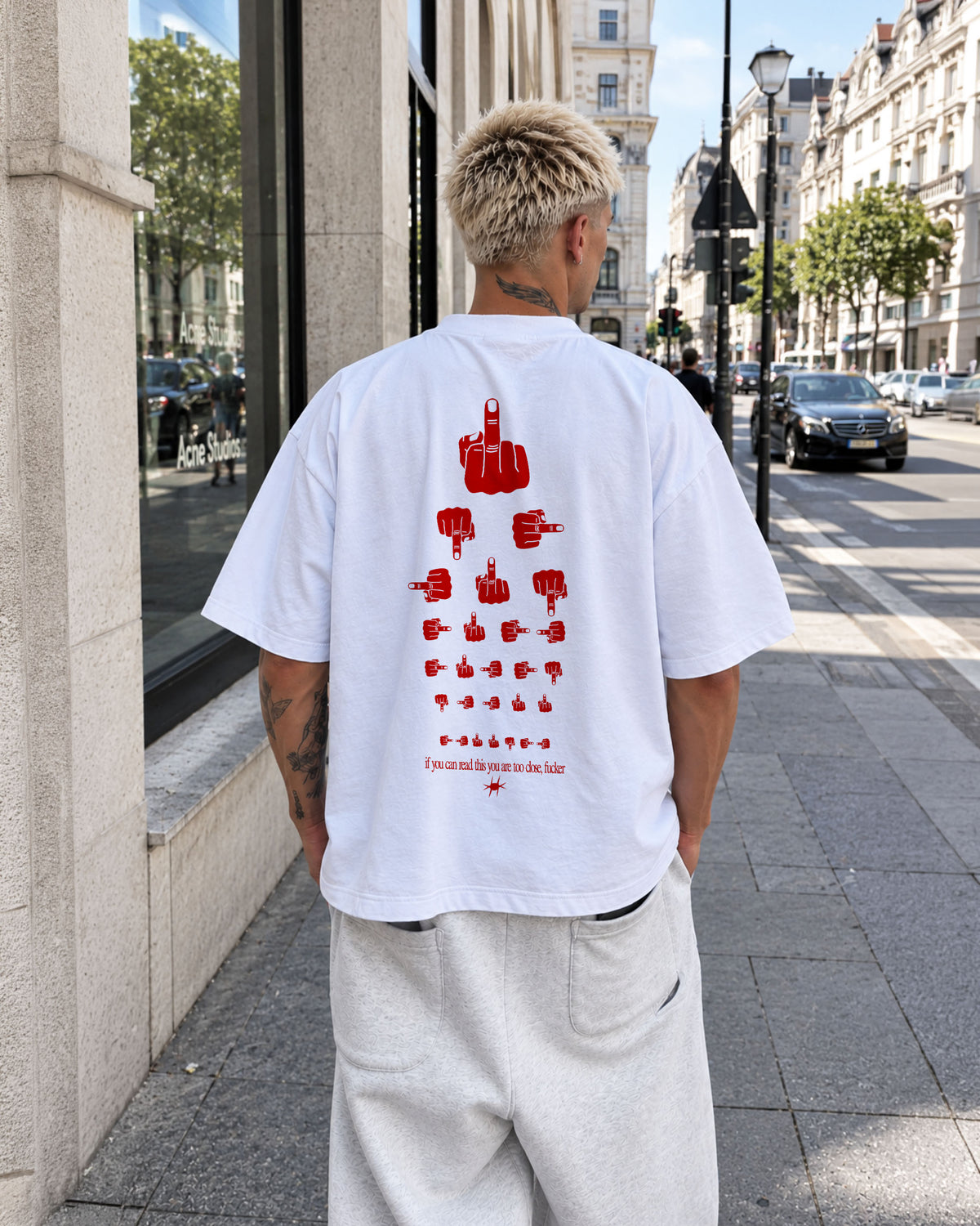 Heavy Oversized Tee - If you can read this, you’re too close, fucker.