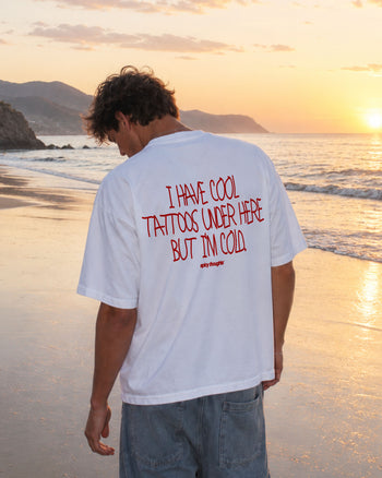 Heavy Oversized Tee - I have cool Tattoos under here