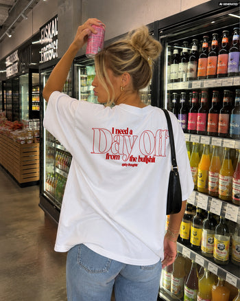 Heavy Oversized Tee - I Need a Day Off From the Bullshit
