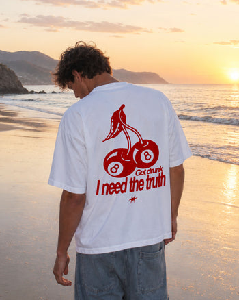 Heavy Oversized Tee - Get drunk I need the truth