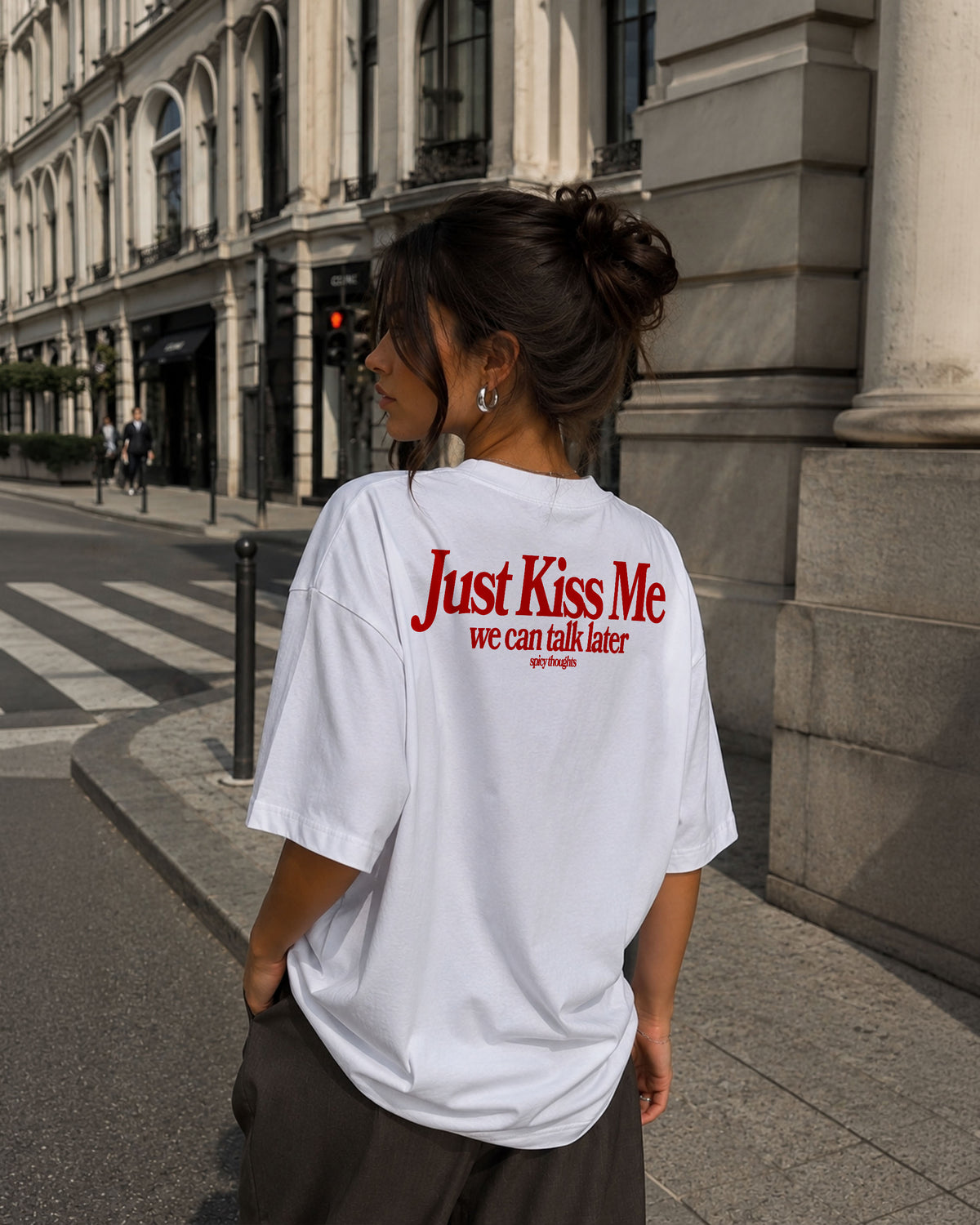 Heavy Oversized Tee - Just Kiss Me