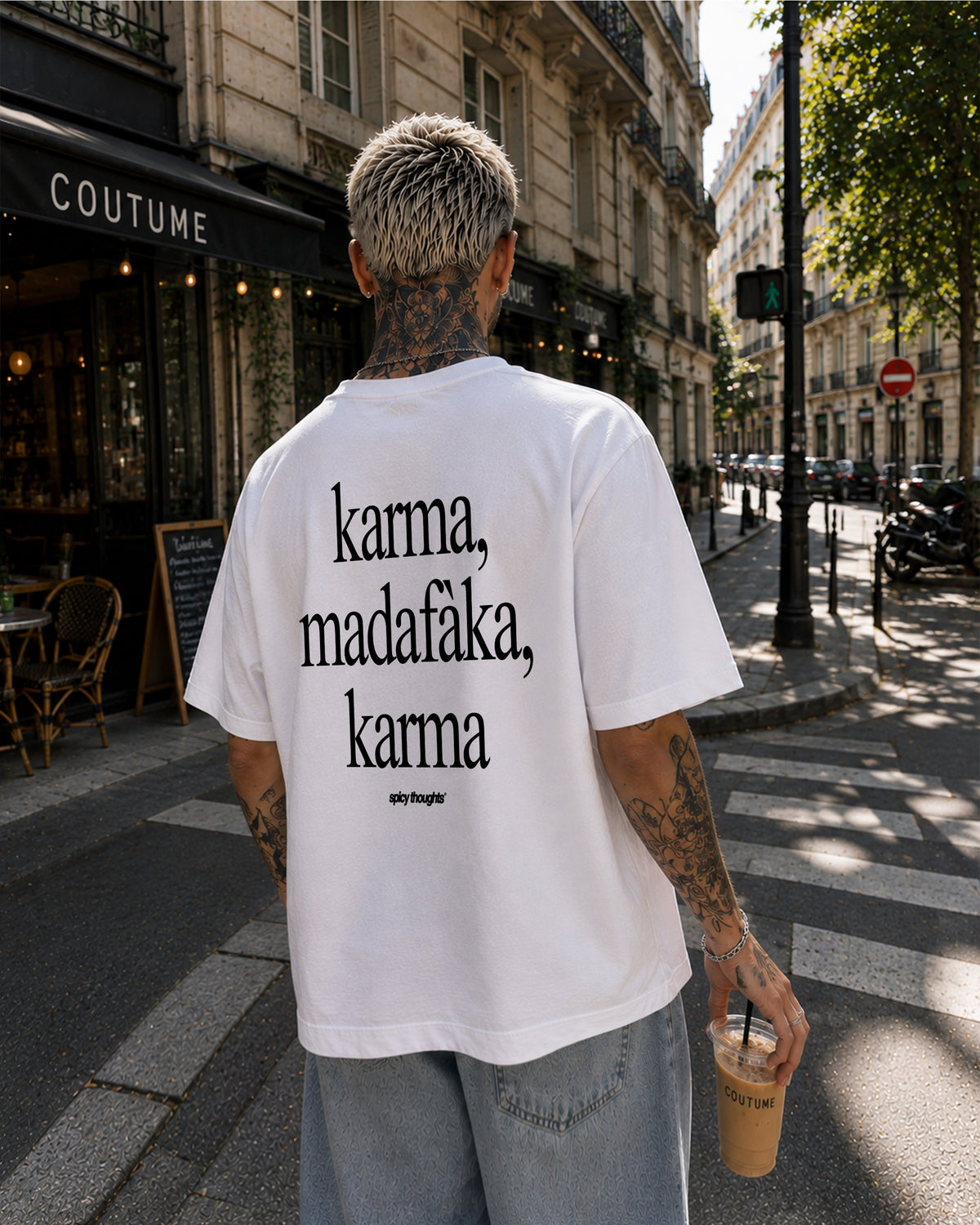 Heavy Oversized Tee - Karma Madafaka Karma