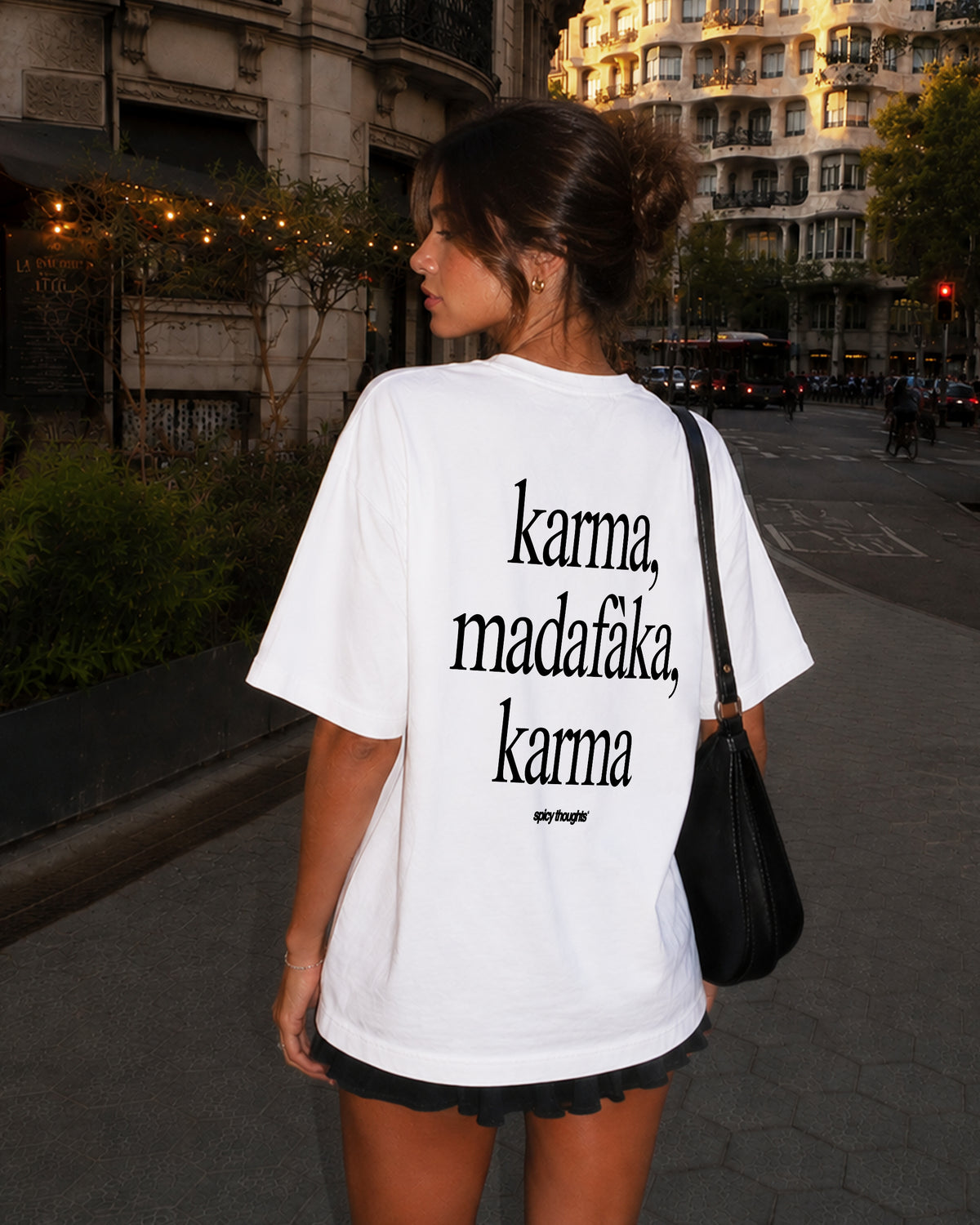 Heavy Oversized Tee - Karma Madafaka Karma