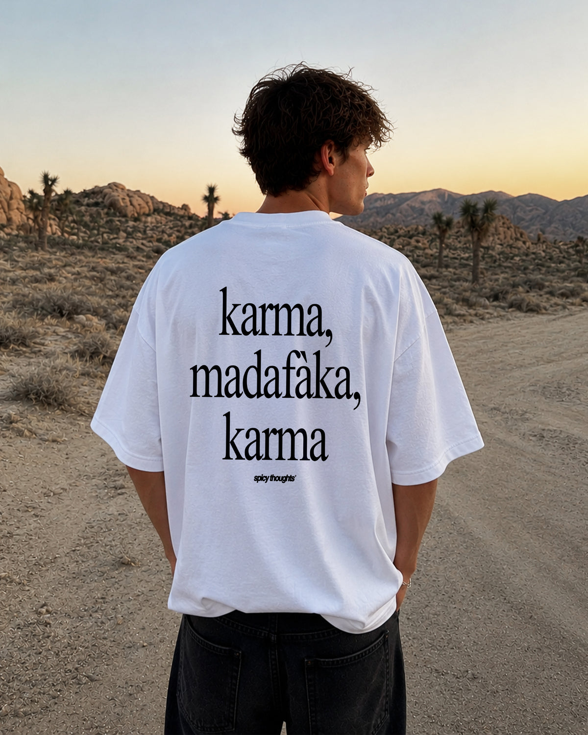 Heavy Oversized Tee - Karma Madafaka Karma