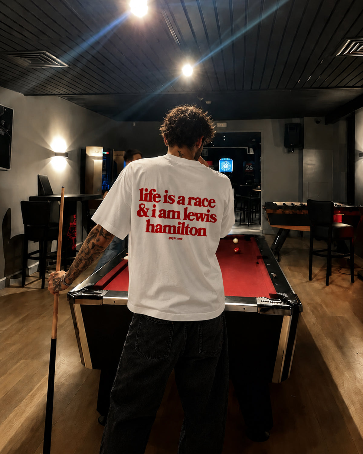 Heavy Oversized Tee - Life is a race and i am lewis hamilton