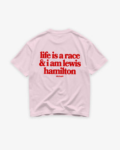Heavy Oversized Tee - Life is a race and i am lewis hamilton
