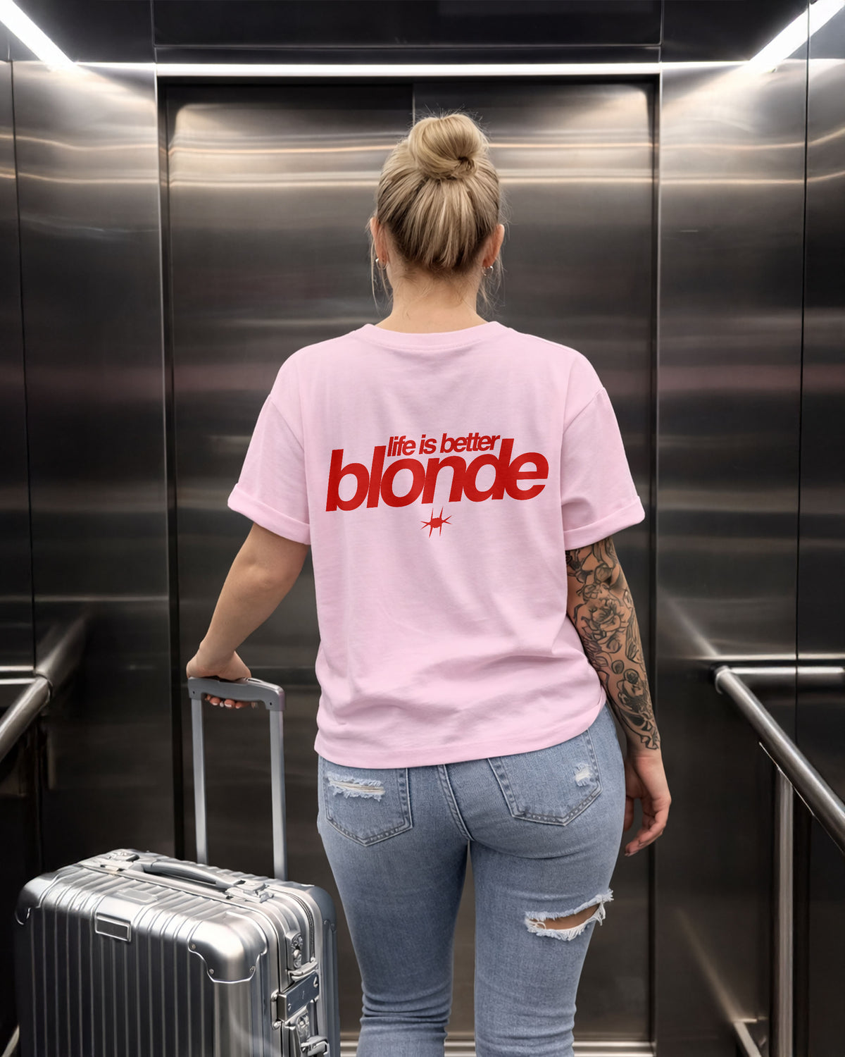 Heavy Oversized Tee - Life Is Better Blonde