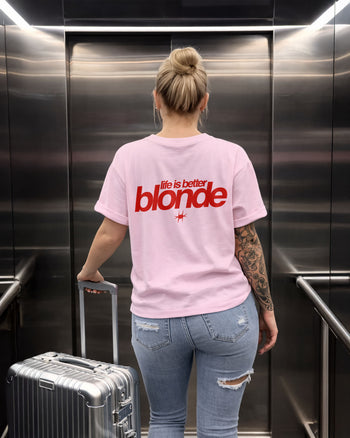 Heavy Oversized Tee - Life Is Better Blonde