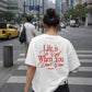 Heavy Oversized Tee - Life is so cool when you don't care