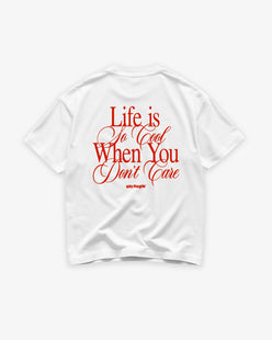 Heavy Oversized Tee - Life is so cool when you don't care