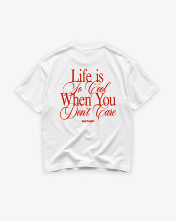 Heavy Oversized Tee - Life is so cool when you don't care