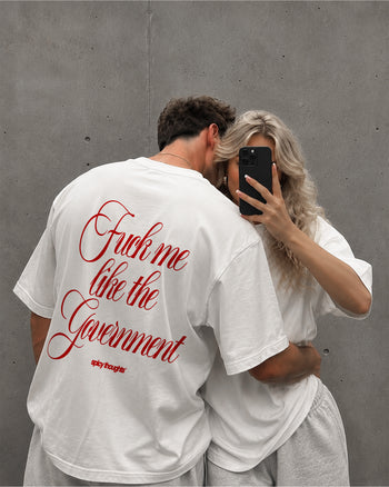 Heavy Oversized Tee - Fuck Me Like The Government