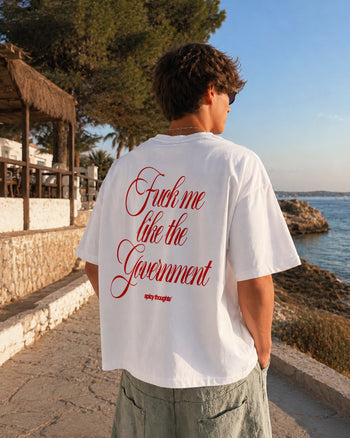Heavy Oversized Tee - Fuck Me Like The Government