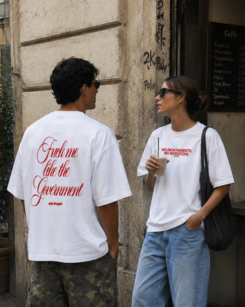 Heavy Oversized Tee - Fuck Me Like The Government