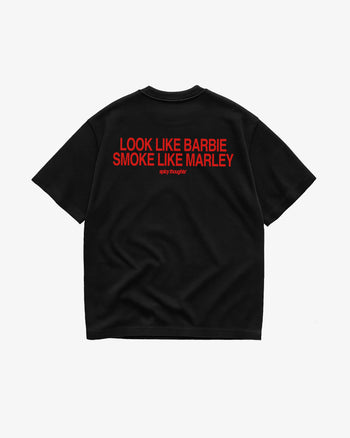 Heavy Oversized Tee - Look Like Barbie, Smoke Like Marley
