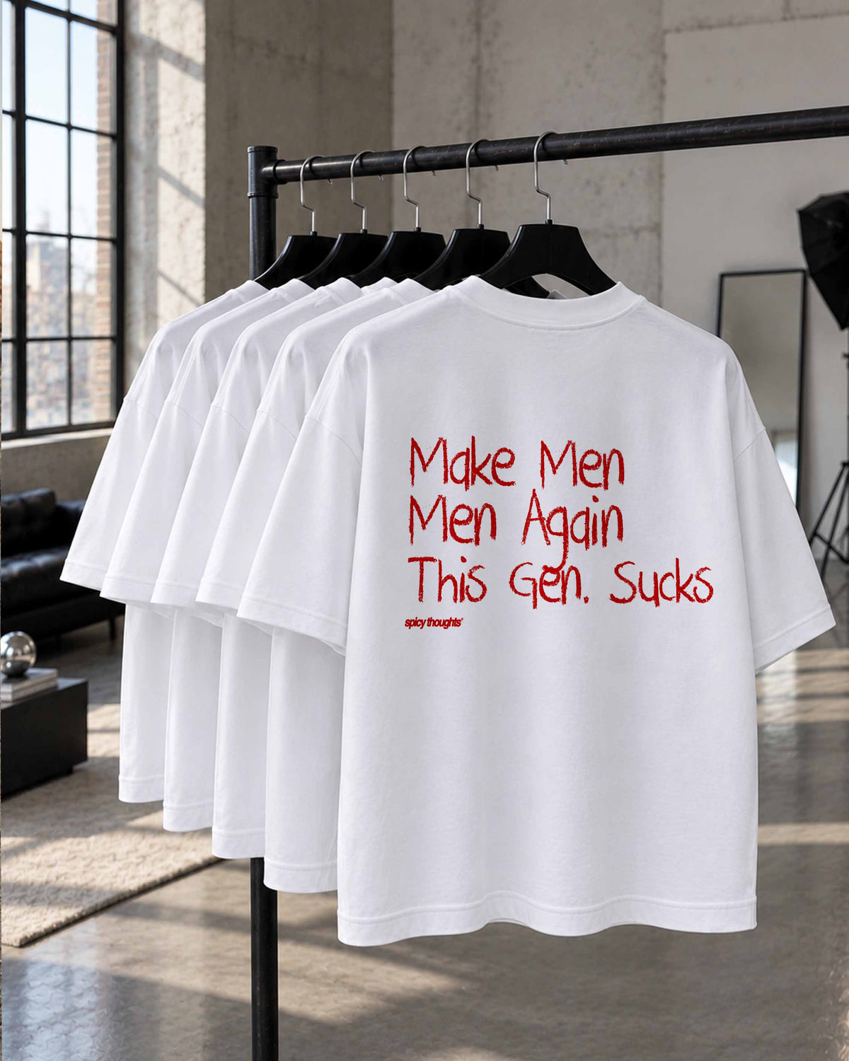 Heavy Oversized Tee - Make Men Men Again