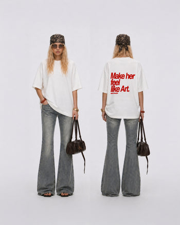 Heavy Oversized Tee - Make her feel like Art