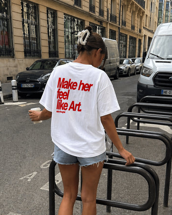 Heavy Oversized Tee - Make her feel like Art