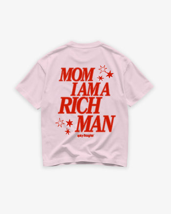 Heavy Oversized Tee - Mom, I Am A Rich Man