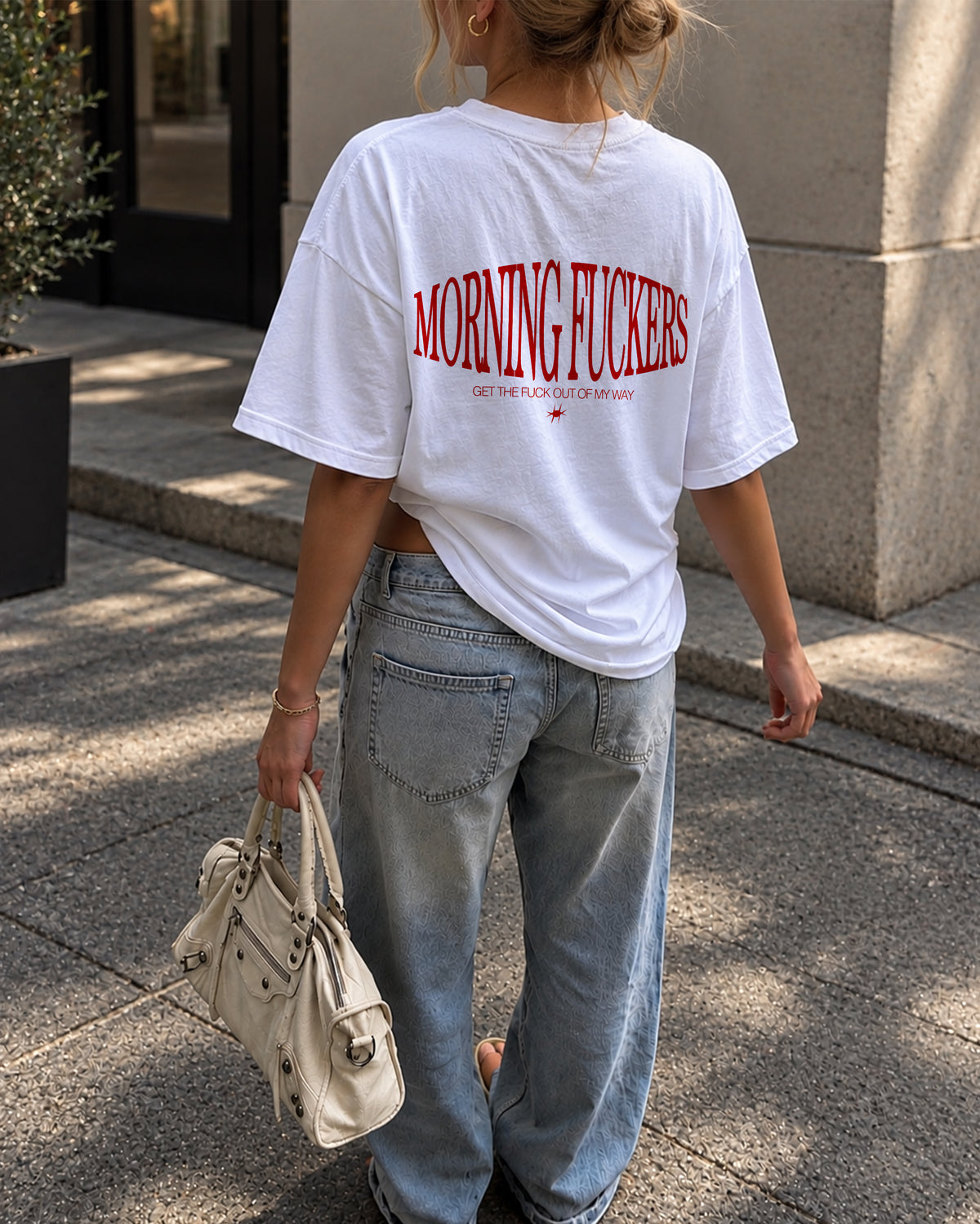 Heavy Oversized Tee - Morning Fuckers