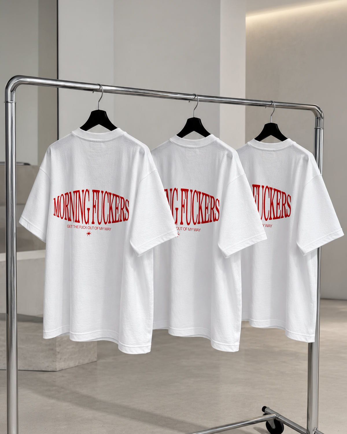 Heavy Oversized Tee - Morning Fuckers