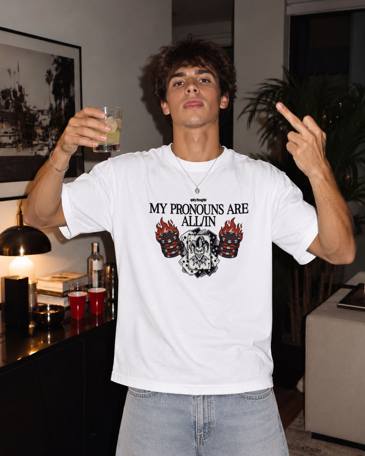 Heavy Oversized Tee - My pronouns are ALL/IN