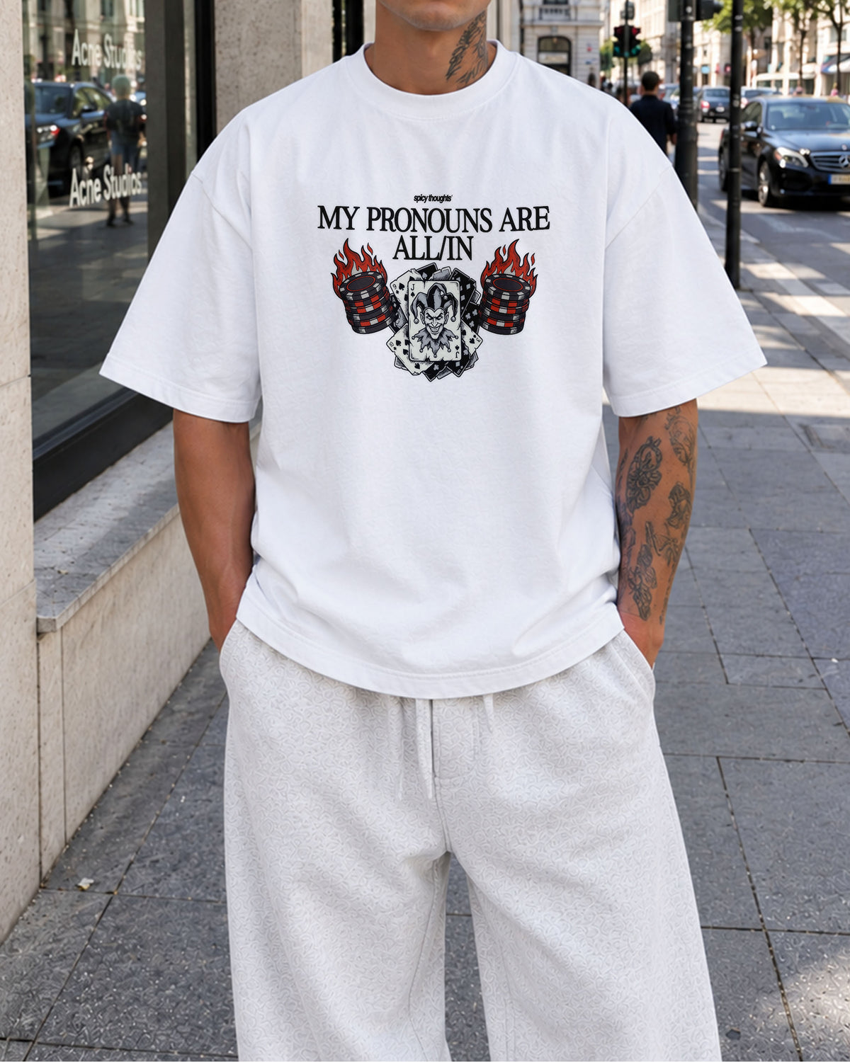 Heavy Oversized Tee - My pronouns are ALL/IN