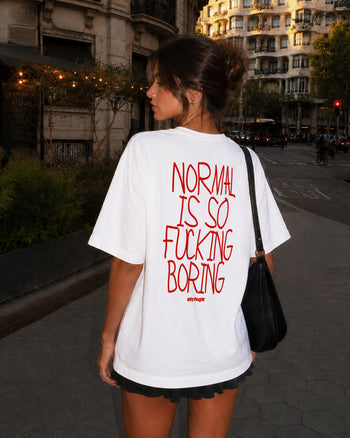 Heavy Oversized Tee - Normal Is So Fucking Boring