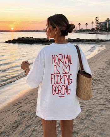 Heavy Oversized Tee - Normal Is So Fucking Boring